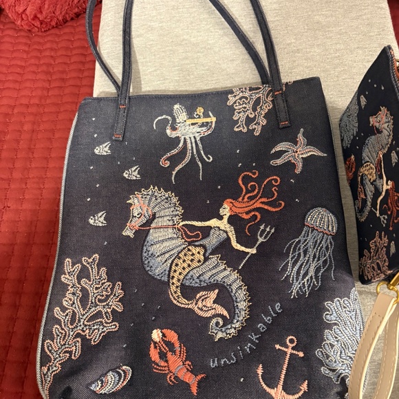 Spartina 449 Large Unsinkable Mermaid Bag & Crossbody Bag - Picture 2 of 12